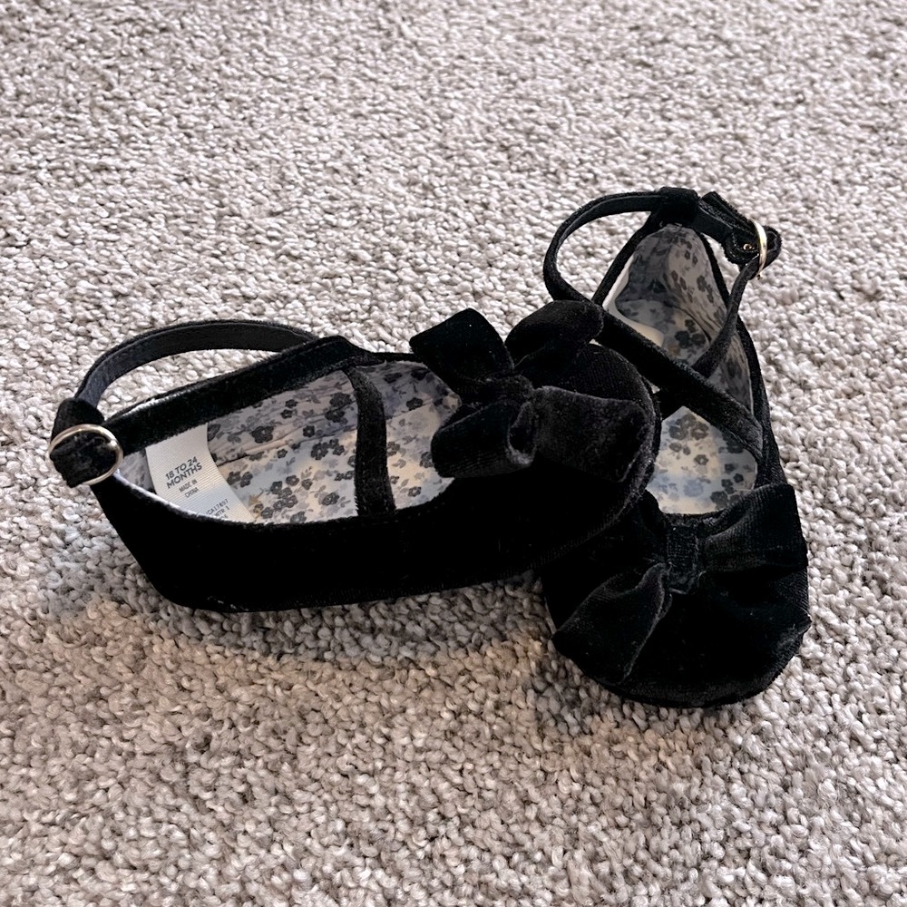 Janie & Jack toddler velvet shoes
